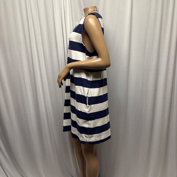 Vineyard Vines Dress Womens Sz XL Navy White Striped Sleeveless Nautical Casual - Picture 4 of 9